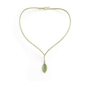 Cyprus Tree Paraiba Tourmaline And Diamond Necklace