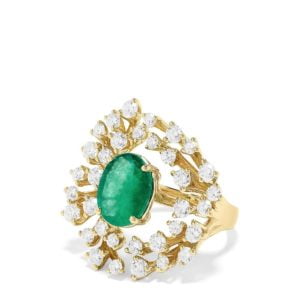 Effy Brasilica 14K Yellow Gold Emerald and Diamond Ring, 5.10 TCW