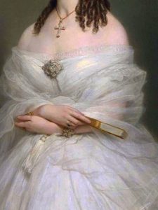 Portrait of Mrs Vanderbyl, detail