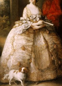 Queen Charlotte by Thomas Gainsborough, detail